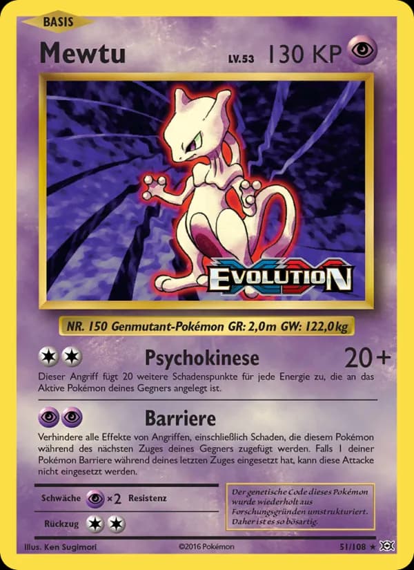 Mewtu card in German