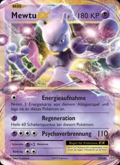 Mewtu EX card in German