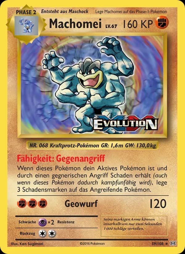 Machomei card in German