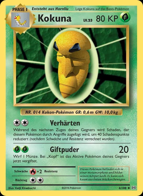 Kokuna card in German