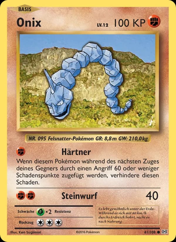 Onix card in German