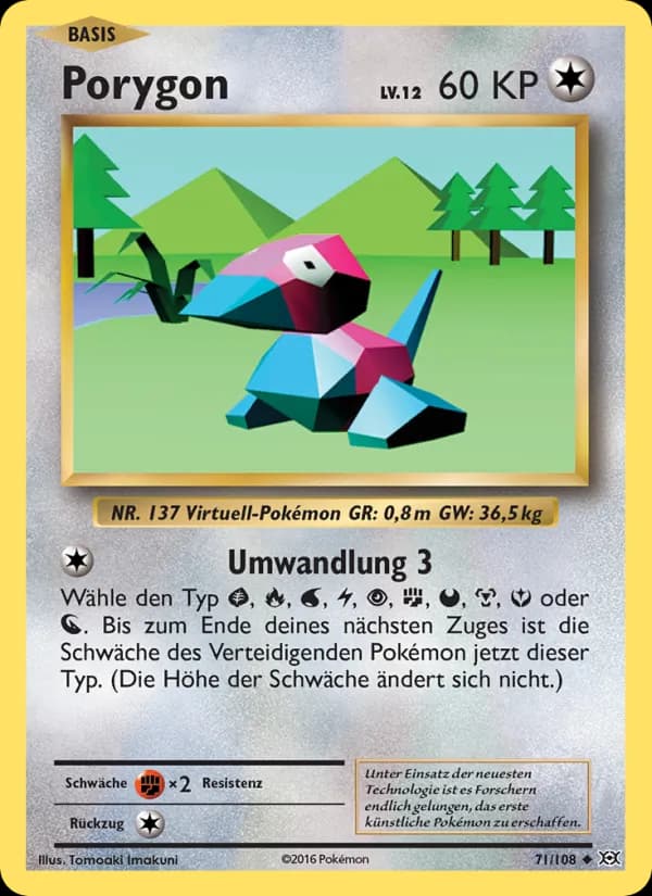 Porygon card in German