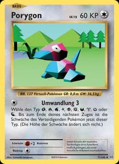 Porygon card in German