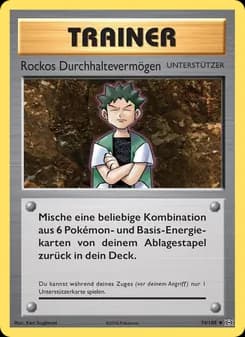 Rockos Durchhaltevermögen card in German