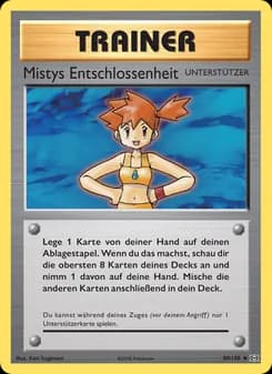 Mistys Entschlossenheit card in German