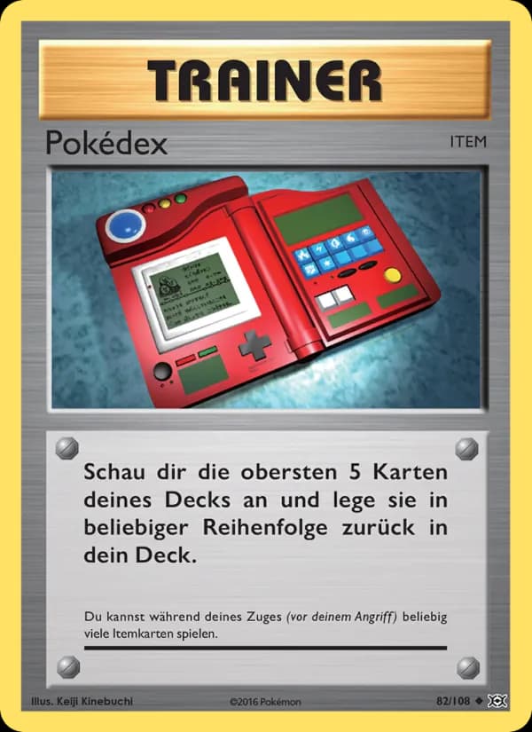 Pokédex card in German