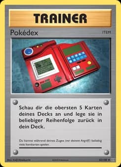 Pokédex card in German