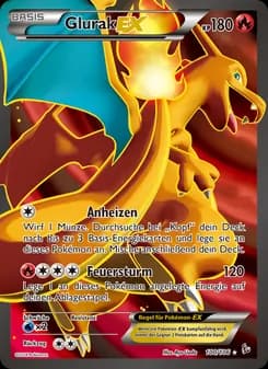 Glurak EX card in German