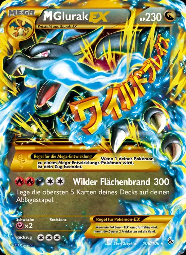 M-Glurak EX card in German