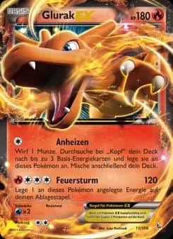 Glurak EX card in German