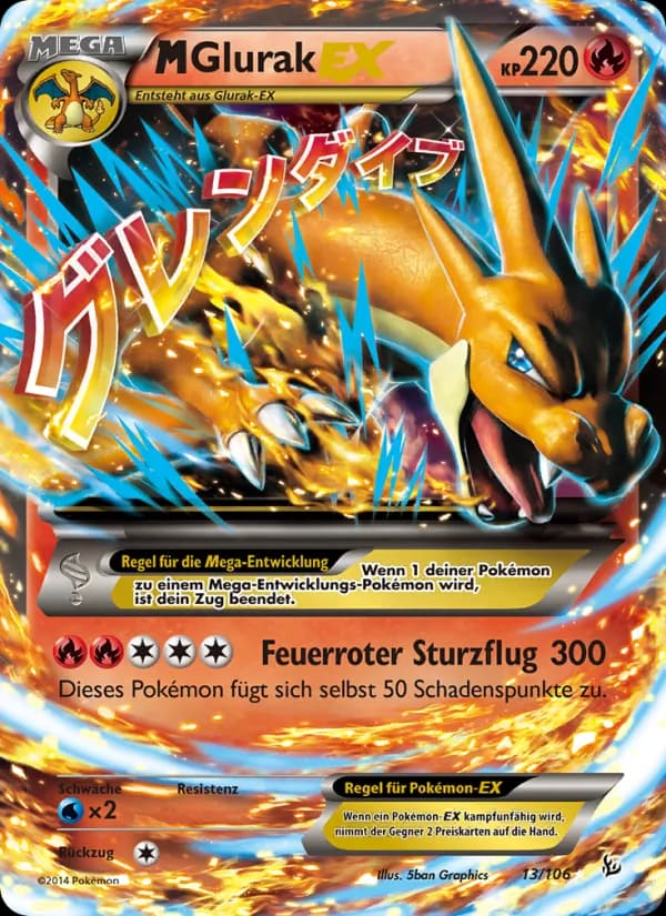 M-Glurak EX card in German