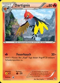 Dartignis card in German