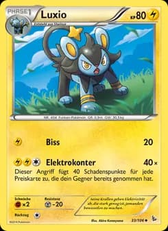 Luxio card in German