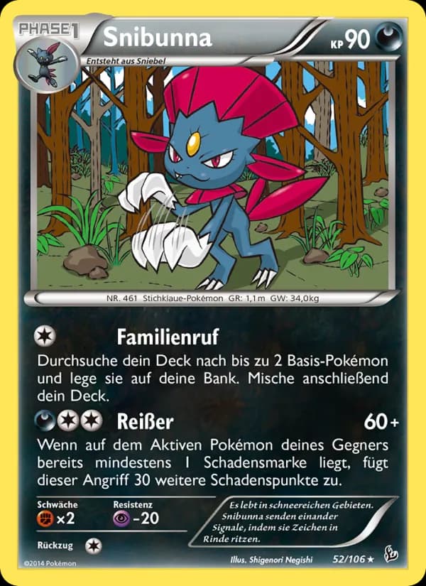 Snibunna card in German