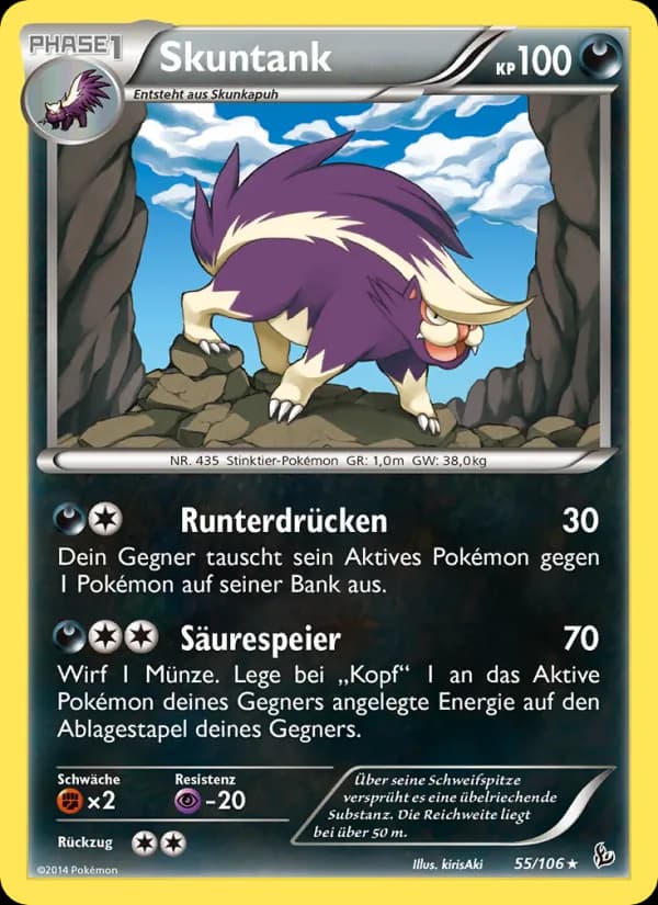 Skuntank card in German