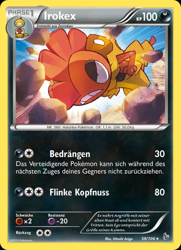 Irokex card in German