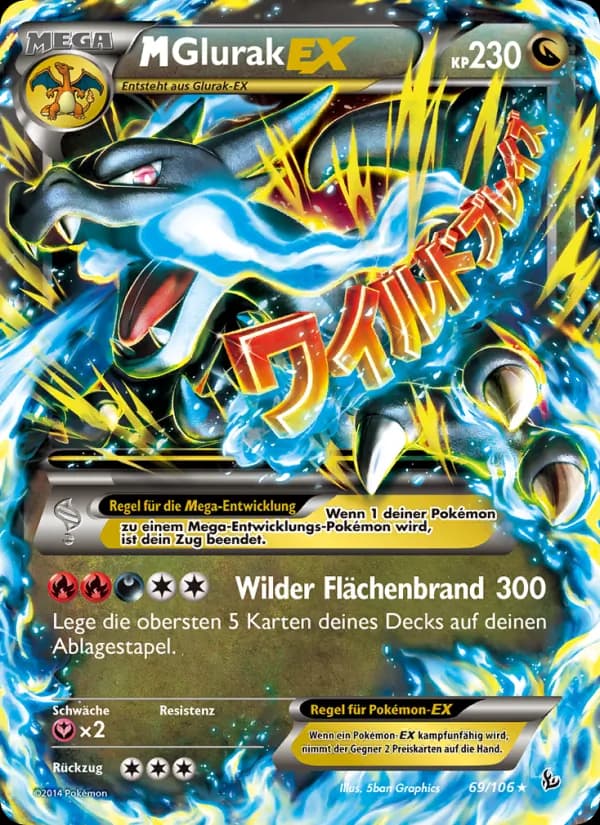 M-Glurak EX card in German