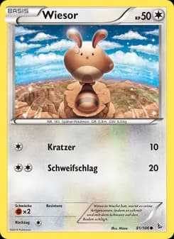 Wiesor card in German