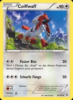 Coiffwaff card in German