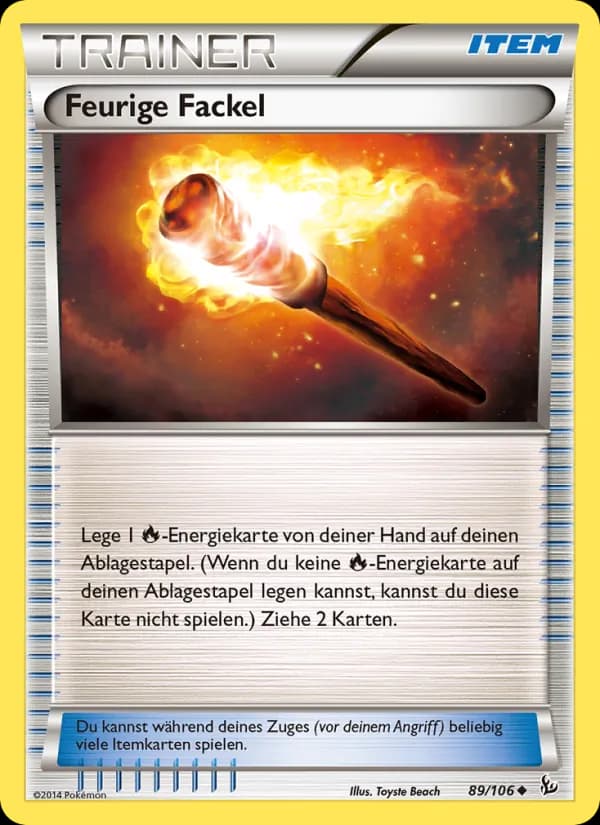 Feurige Fackel card in German