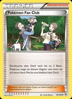 Pokémon Fan Club card in German