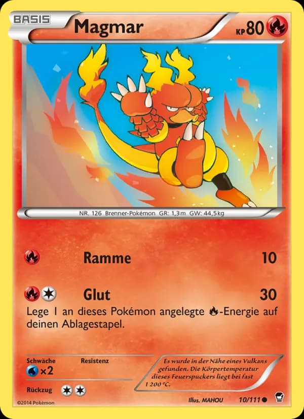 Magmar card in German