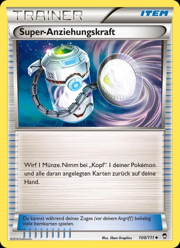 Super-Anziehungskraft card in German
