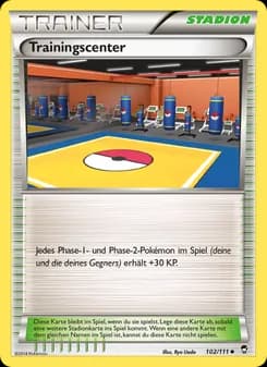 Trainingscenter card in German