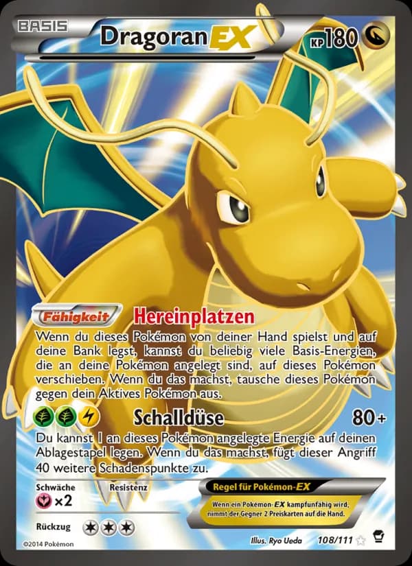 Dragoran EX card in German