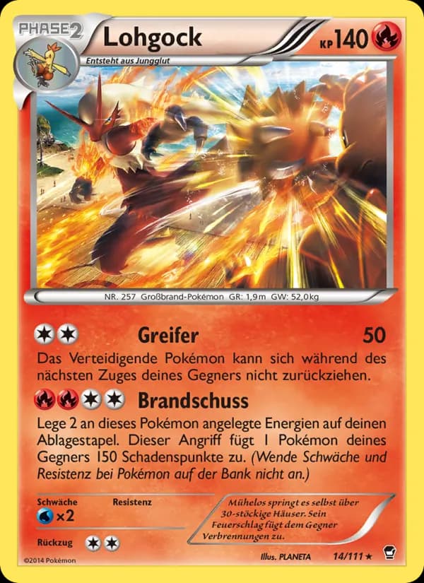 Lohgock card in German