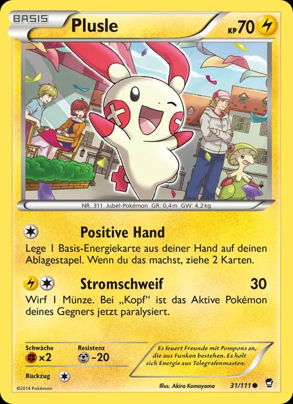 Plusle card in German
