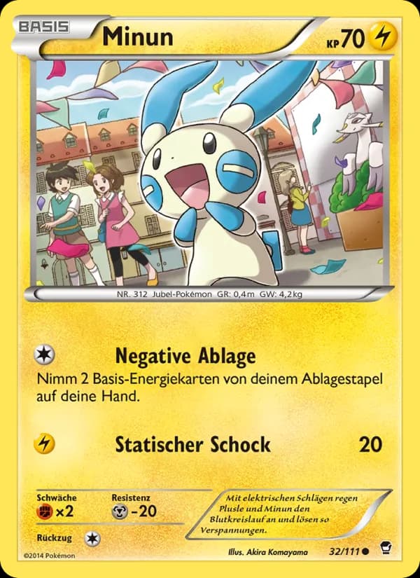 Minun card in German