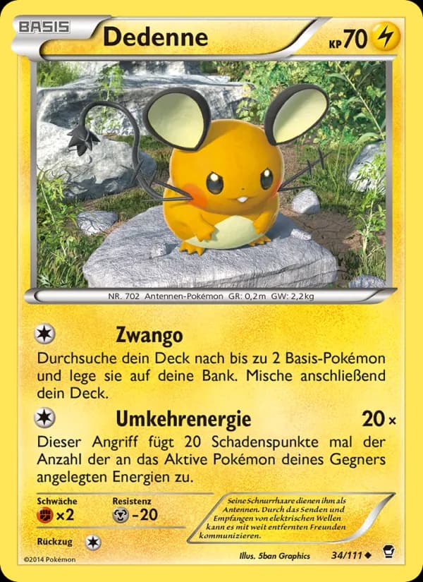 Dedenne card in German