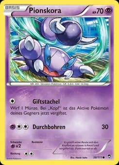 Pionskora card in German