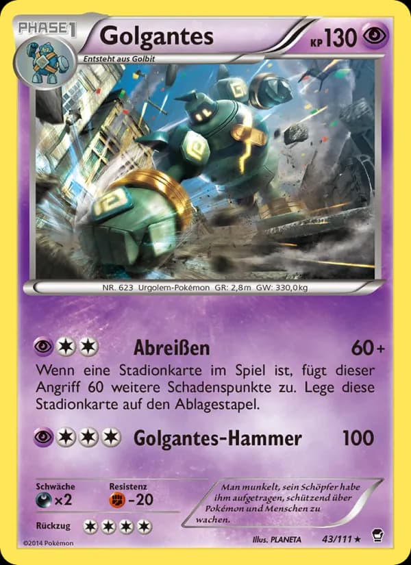 Golgantes card in German