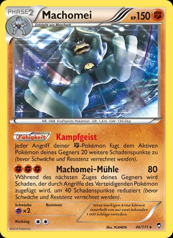 Machomei card in German