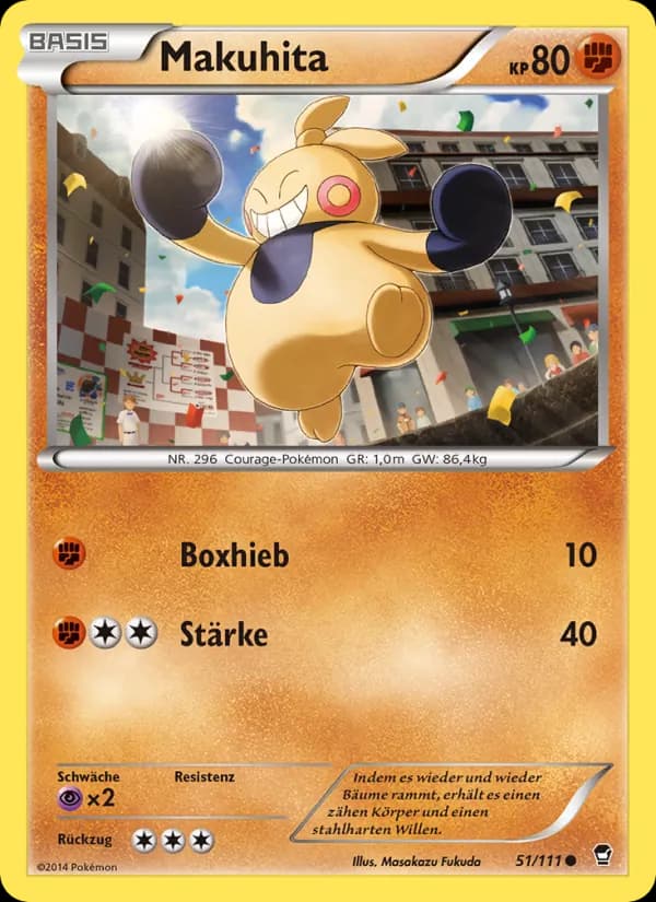 Makuhita card in German