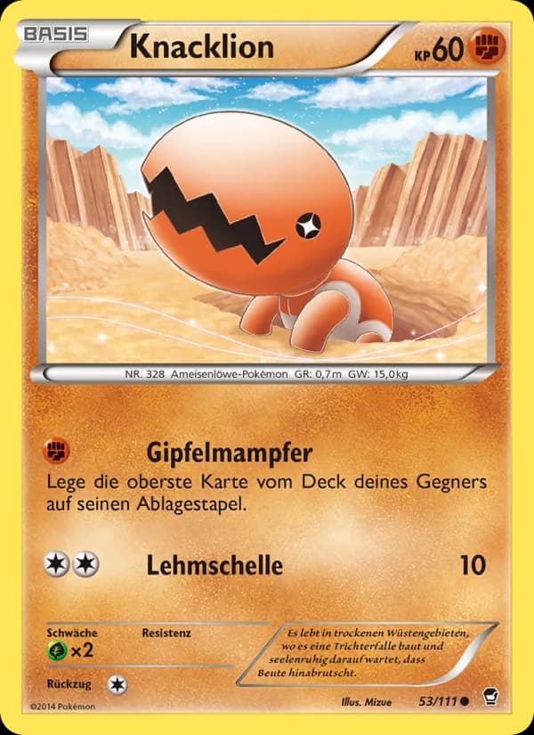 Knacklion card in German