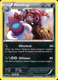 Piondragi card in German