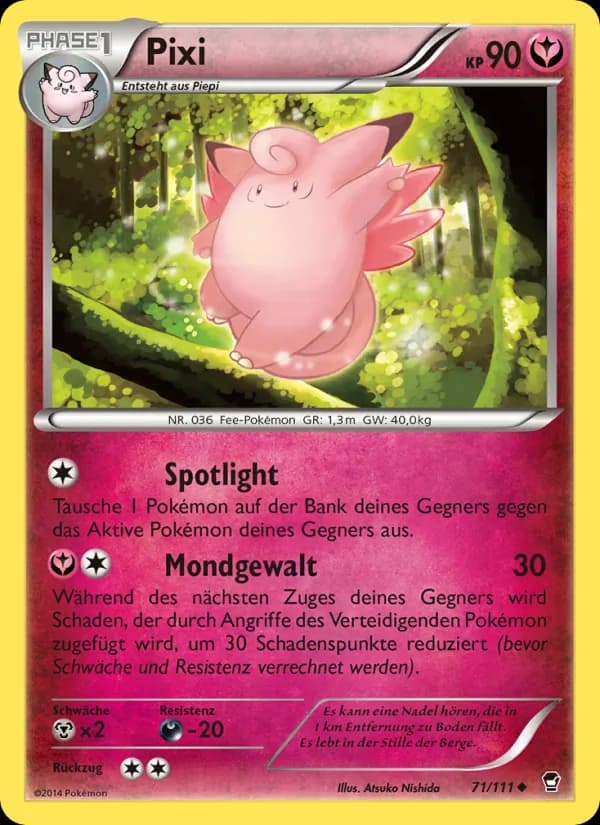 Pixi card in German