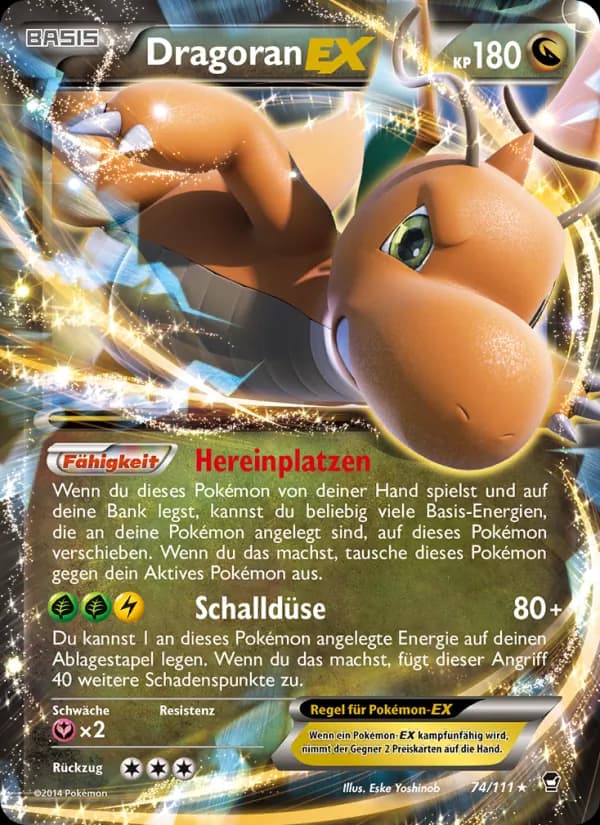 Dragoran EX card in German