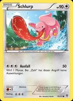 Schlurp card in German