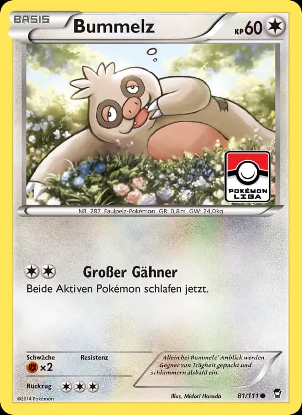 Bummelz card in German