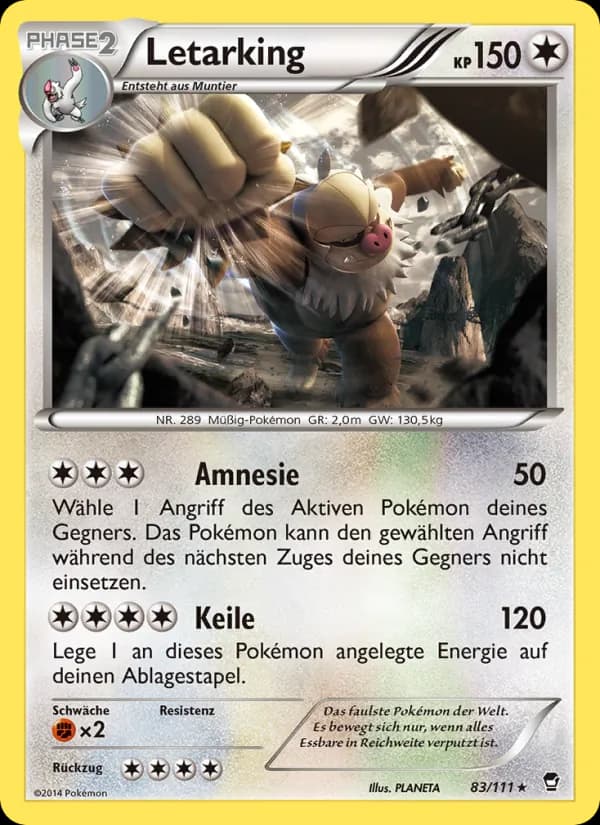 Letarking card in German