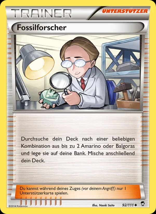 Fossilforscher card in German