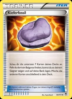 Kieferfossil card in German