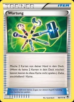 Wartung card in German