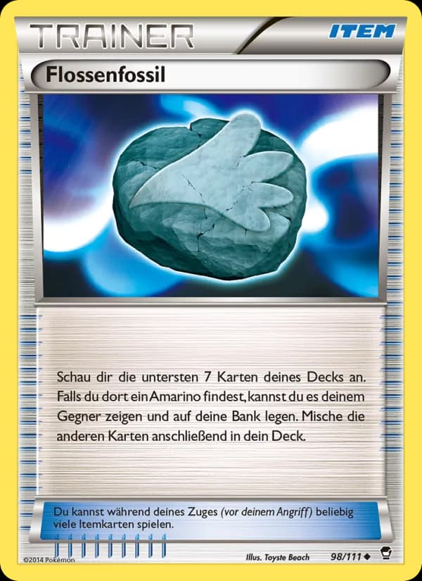 Flossenfossil card in German
