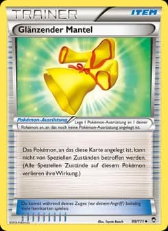 Glänzender Mantel card in German