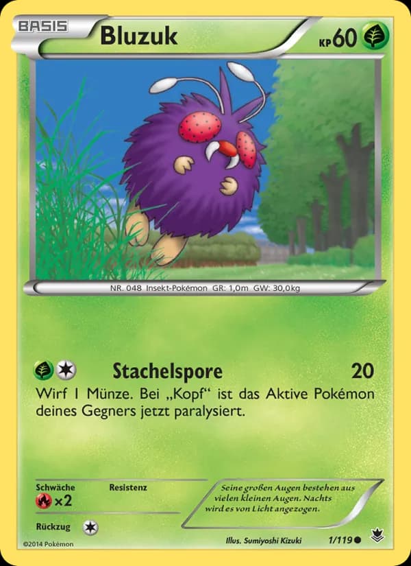 Bluzuk card in German
